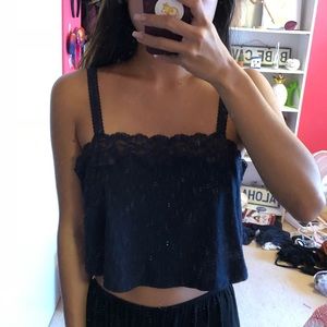 Navy crop top